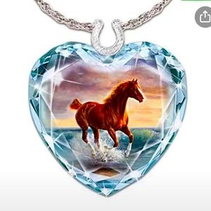Horse heart necklace